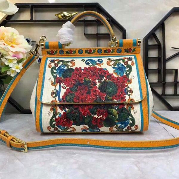 

Many color icily multiple pattern printing flower ingle houlder tote me enger handbag lady bag layer leather leopard in ide 25cm