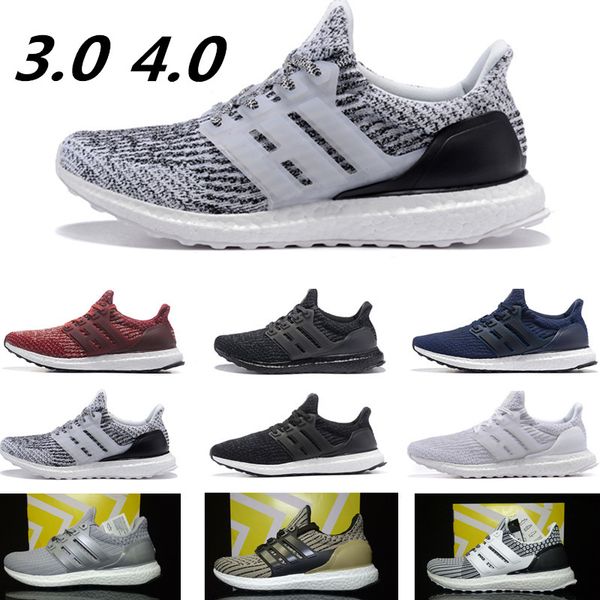 

Ultra boost кроссовки 3.0 4.0 мужчины женщины полоса Balck белые Oreo дизайнер кроссовки Ultraboost спортивная обувь кроссовки размер 36-45