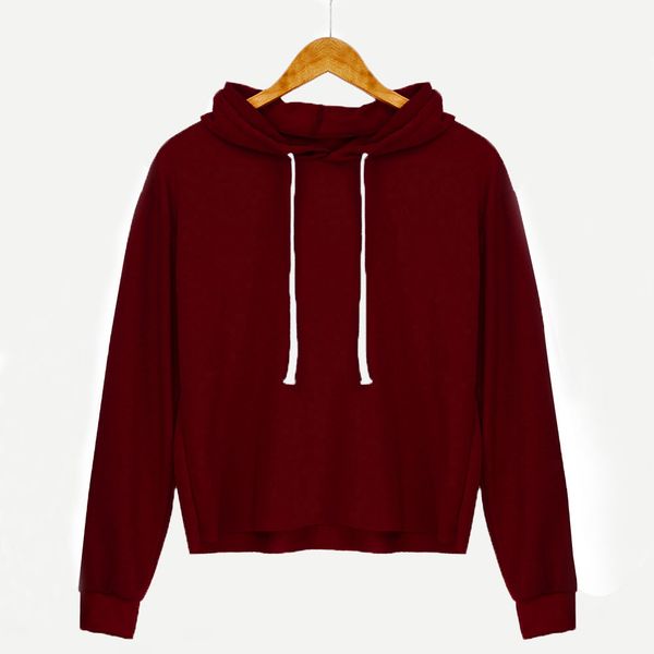 

womens sweatshirt hoodies korean style solid long sleeve hooded autumn spring casual jumper sweatshirt blouse moletom 2019, Black
