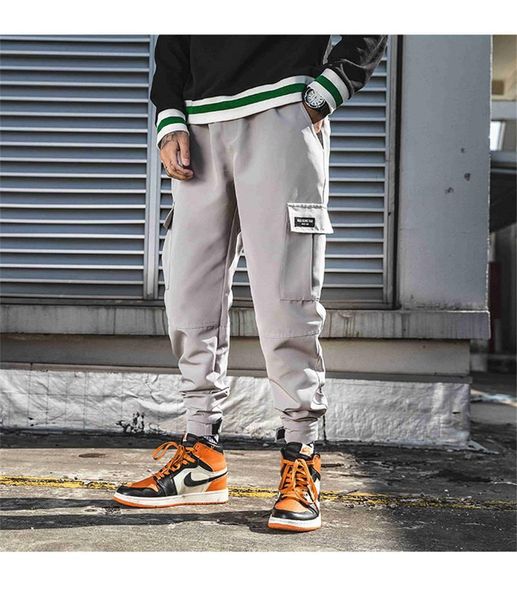 

luxury mens cargo pants fashion loose pencil pants winter deisgner mens trousers, Black