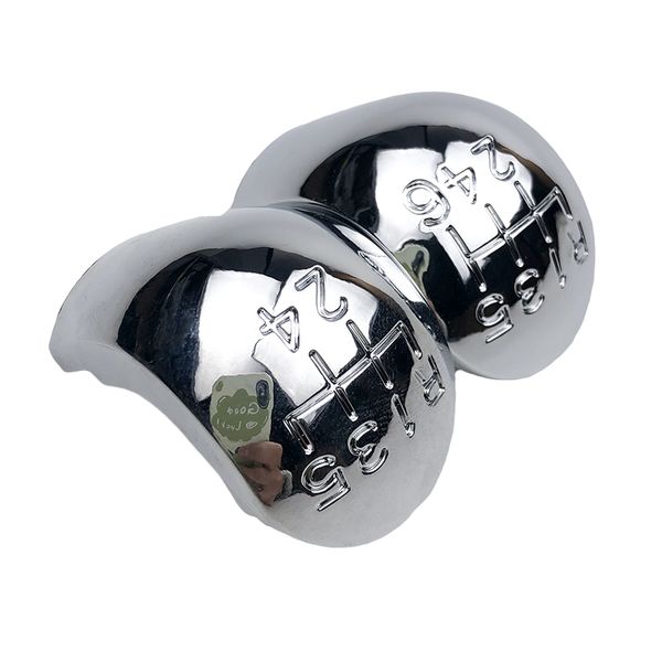 

chrome 5/6 speed gear shift knob lever stick pen badge cap for vectra c signum 2002 2003 2004 2005 car styling accessories