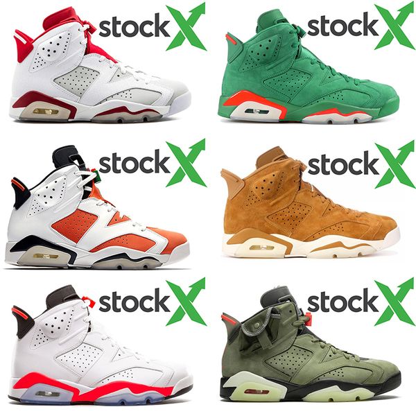 

2020 new designer high jumpman 6 backetball sport shoes alternate hare gatorade gatorate golden harvest tracis scott for men size 40-47
