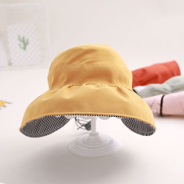 

children's hat girl fisherman hat baby sun summer sun, Yellow