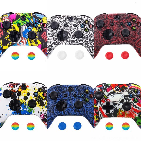

lzyqf repair shell soft touch faceplate side front handle grip upper rails cover case for xbox one slim one s controller replacement