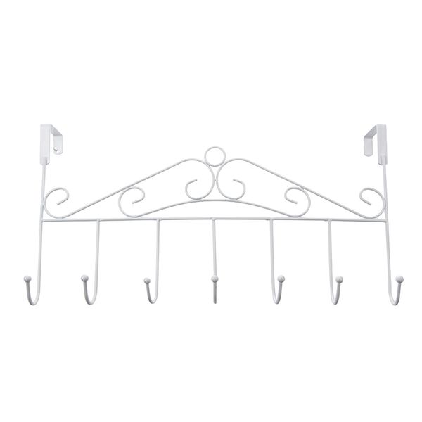 

professional 7 hanger white towel hat coat clothes wall hook over door bathroom