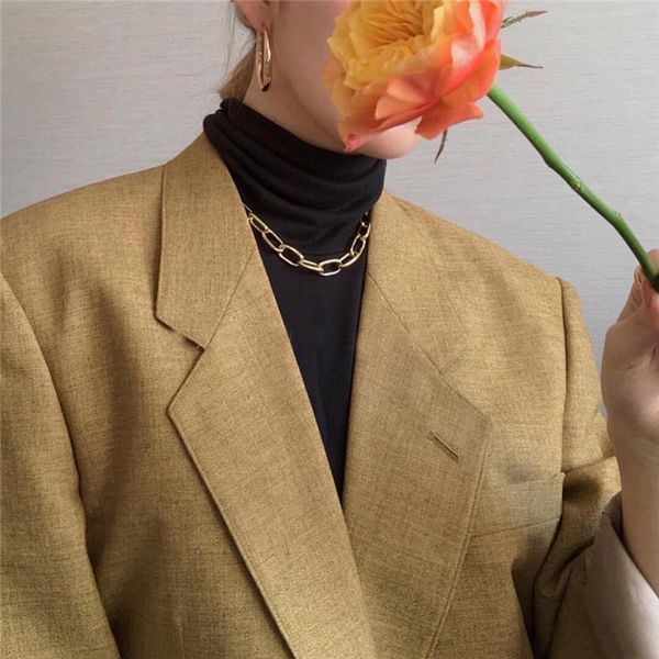 

hip hop choker fashion bohemian style necklace pendant collar for women handmade shell conch women's initial punk necklac, Golden;silver