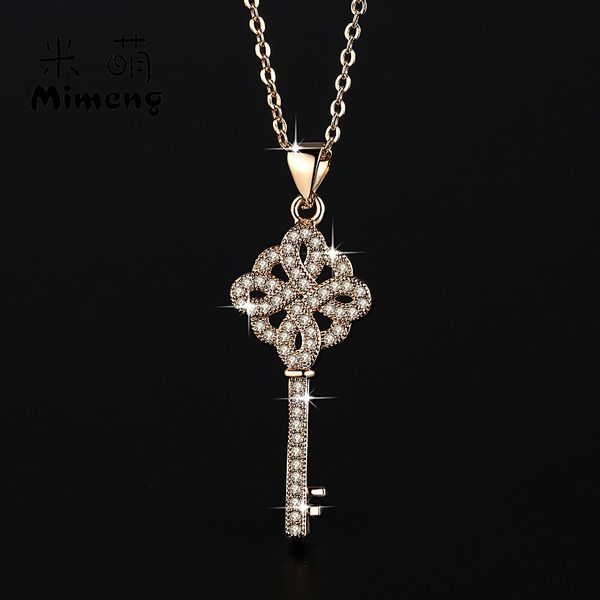 

snc52 korean version of micro-key necklace popular personality necklace, Silver