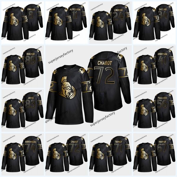 

2019 Golden Edition Ottawa Senators Jersey 72ThomasChabot 65 Erik Karlsson 61 Mark Stone 95 Matt Duchene 68 Hoffman 41Craig Anderson Jerseys