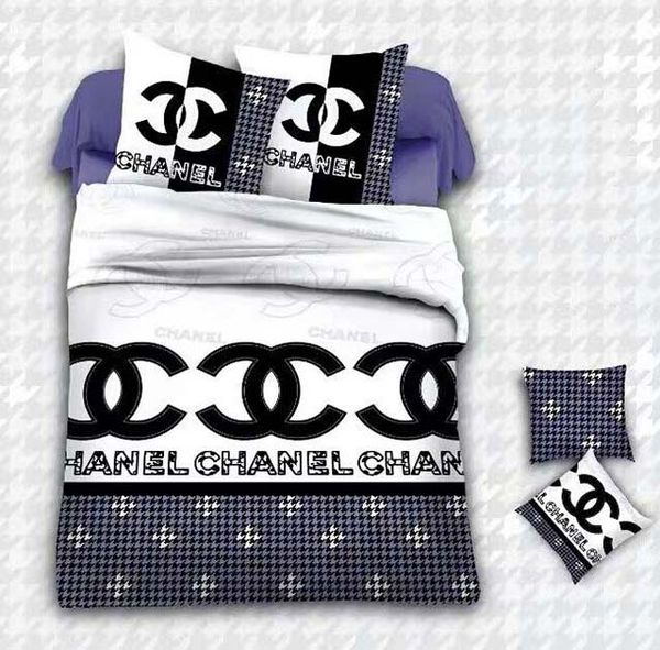 

Spring and ummer imple letter bedding four piece aloe cotton chemical fiber comfortable fa hion letter printing large four piece