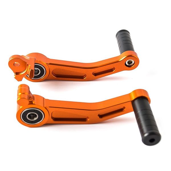 

motorcycle accessories cnc aluminium orange brake clutch gear pedal lever for 390 duke 2013-2016 for rc125/rc200/rc390 2014-2016