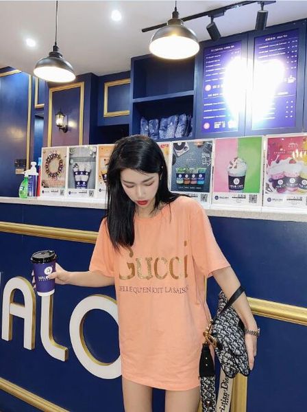 

роскошная мода женщины хип-хоп футболка летом женщины роскошный дизайнерский бренд 1g gucci футболка 1g новый, White