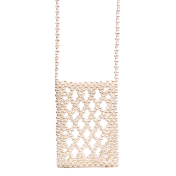 

handmade beaded woven bag female diy loose beads personality creative wild messenger bag shoulder