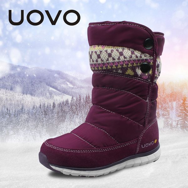 

uovo 2019 зимние ботинки для девочек, брызгозащищенные зимние ботинки для девочек, нескользкие ботинки термальные детские ботинки для девоче, Black;grey