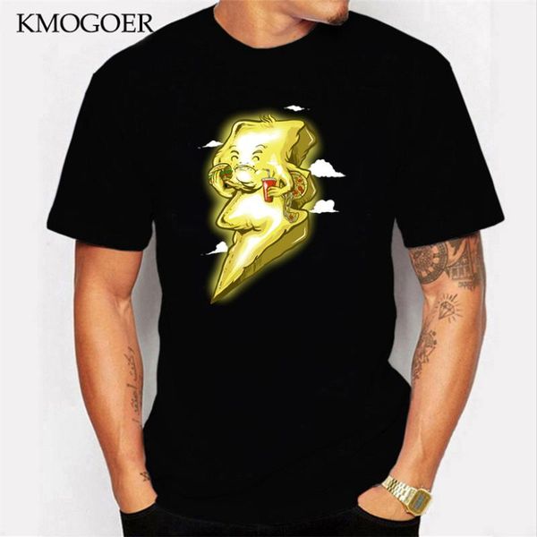 

t shirt brand men t-shirt funny t shirts white o-neck thunderbold printed tshirt clothing mens tee shirt, White;black