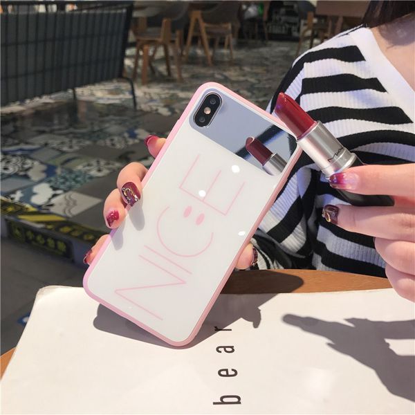 

hot cute nice улыбки окрашенный letter чехол для iphone 11 pro 6 6s 7 8 plus x 10 imd зеркало силиконовая задняя крышка для iphone xr xs max