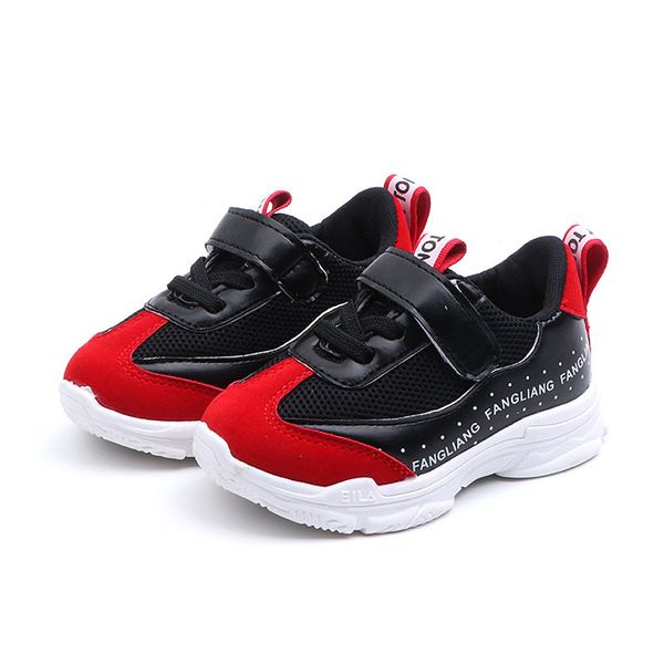 

arloneet spring autumn kids shoes 2019 fashion mesh casual children sneakers for boy girl toddler baby breathable sport shoe, Black