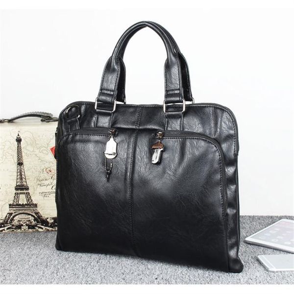 

factory wholesale men handbag multifunctional leather business briefcase simple large capacity men messenger bag casual leather shoulder bag