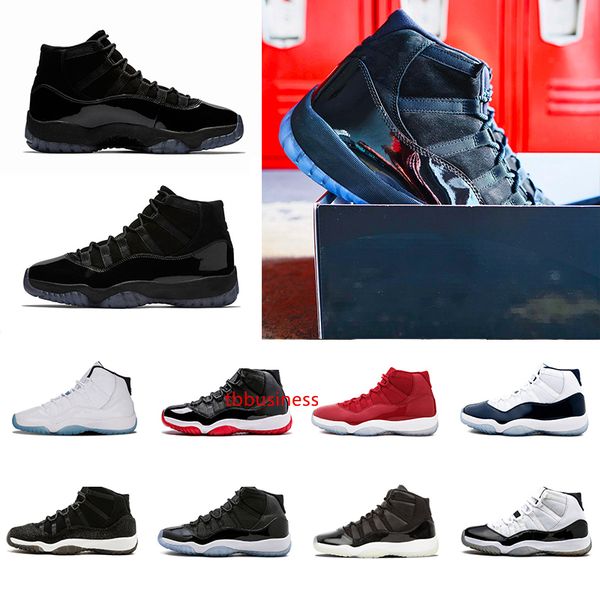 

cap and gown prom night 11s 11 gym red midnight navy space jam basketball shoes men women blackout concord bred sports shoe sneakers