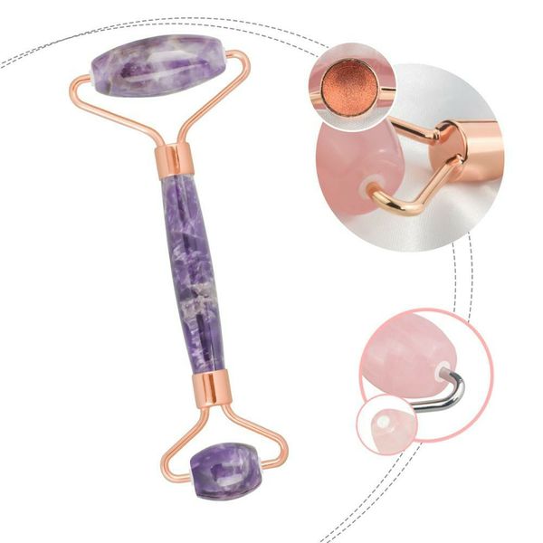 

женщины красоты нефрит аметист ролик массажер для лица камень ролик фиолетовый нефрит ролик 100% реальный и натуральный аметист кристалл