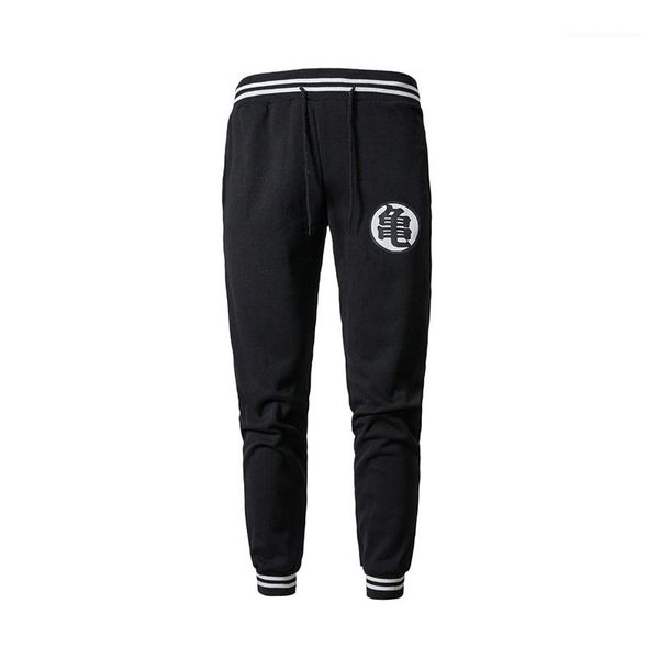 

sport style regular drawstring fashion style homme clothing casual apparel mens autumn designer pants solid color, Black