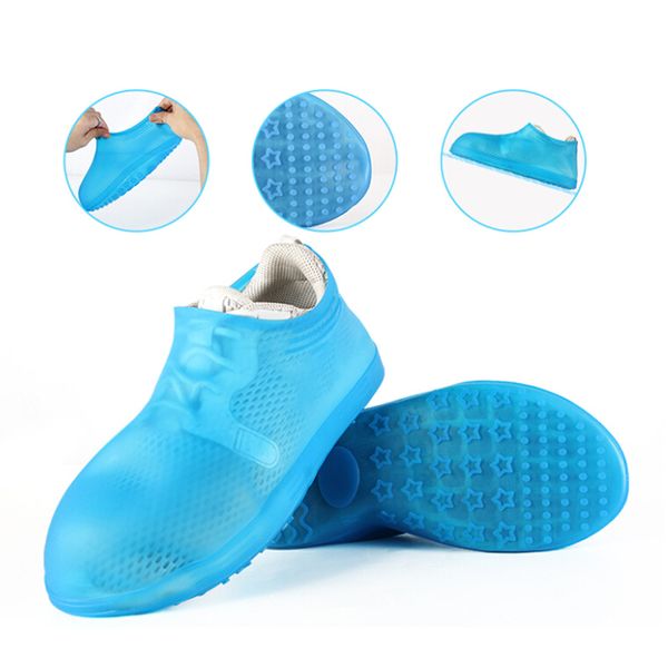 

rubber reusable latex waterproof rain shoes cover slip-resistant rain boot motorcycle bike overshoes umbrella accessories