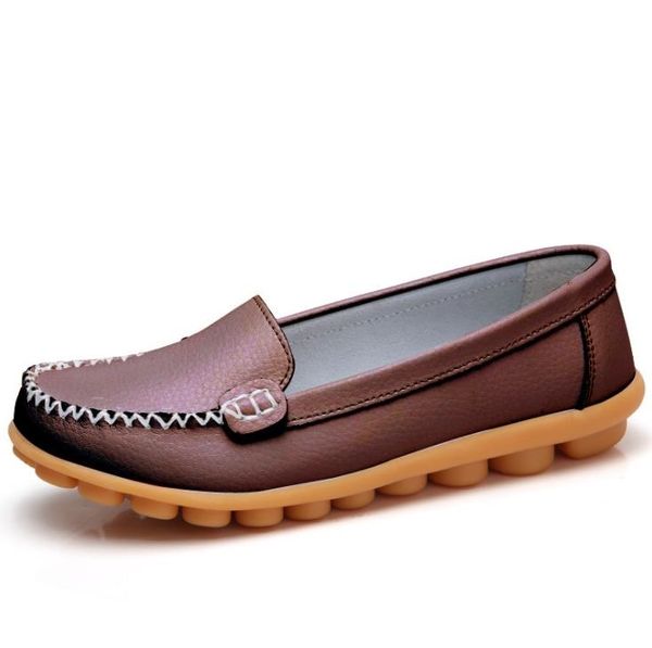 

women flats leather casual shoes fashion comfortable breathable women's shoes, Black
