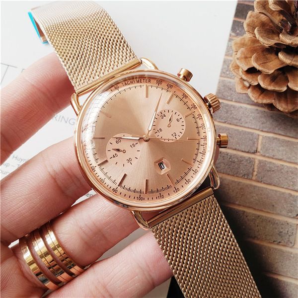 

мода кварц календарь многофункциональный новый trend watch мужского полный набор верхнего качества вахты люди конструкции спорт стиль, Slivery;brown