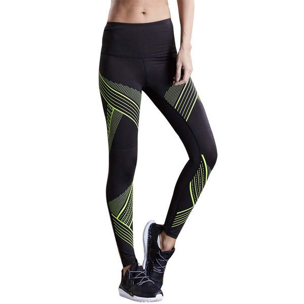 

2019 striped sports leggings women running tights skinny fitness ladies yoga pants compression jogging training tights trousers, Black;blue