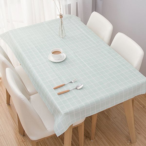 

waterproof pvc tablecloth nordic modern plaid wedding birthday party table cover dustproof desk tv cabinet cloth wipe covers