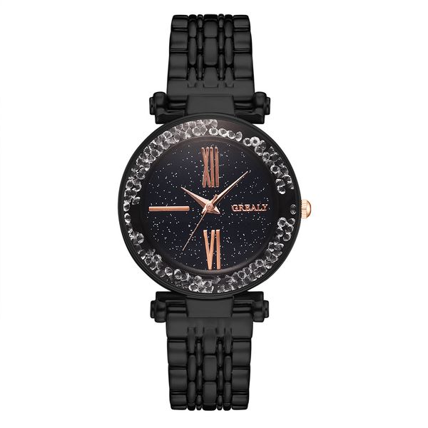 

fashion luxury montre femme casual and elegant diamond-studded star dial women watch big belt ladies quartz watch reloj mujer, Slivery;brown