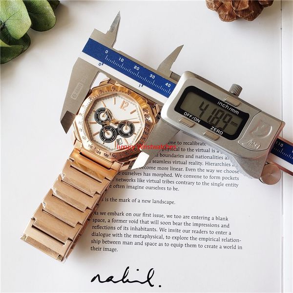 

2020 wholesale fashion mens luxury watch octo maserati 42.mm all dial work chronograph function designer quartz sport watch clock, Slivery;brown