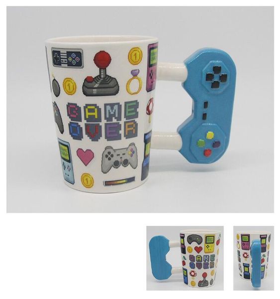 

1pc game over coffee mug 3d игѬовой конѬоллеѬ Ѭђки ђпѬавление кое кеѬамиека акђ nerd кѬ