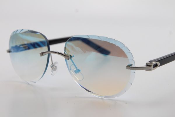 

wholesale lens rimless metal with new sunglasses 3524016 eye carved blue sheet box driving mirror cat fashion glasses brand shng, White;black