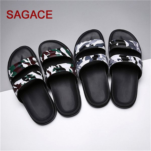 

sagace men summer beach flip flops camouflage shoes sandals mens slipper flat shoes fashion zapatillas de hombre dropship, Blue;gray