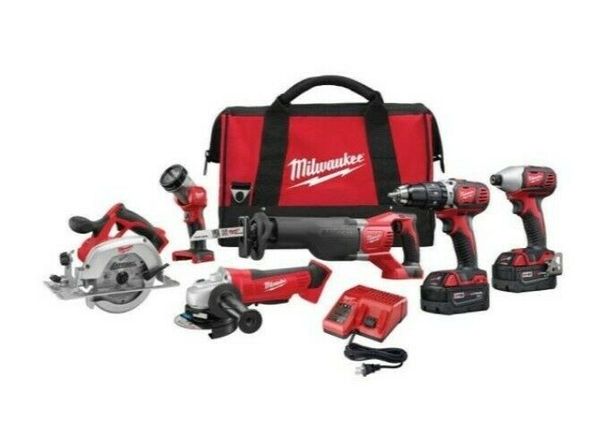 

Milwaukee 2696 26 m18 cordle lithium ion 6 tool combo kit nib ave