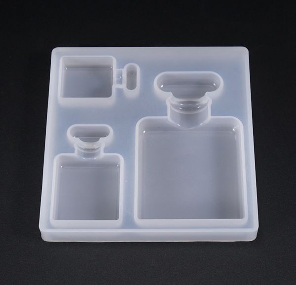 Moldes de resina de silicone DIY gema epoxy resina molde mini frasco de perfume molde decorativo jóias pingente artesanato de charme