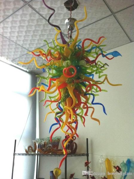 

ac led bulbs 110v/240v european fancy lamp multi colored hand blown glass murano chandelier