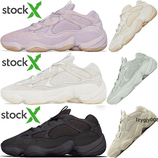 

kanye west 2020 desert rat 500 soft vision stone bone white blush utility black salt running shoes men women designer sneakers