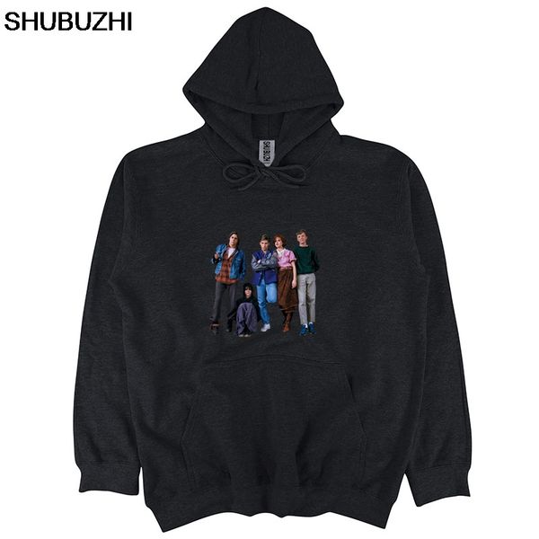 

new arrived autumn spring hoodie breakfast club mens poseted up hoodie cotton casual sweatshirt big size sbz236, Black