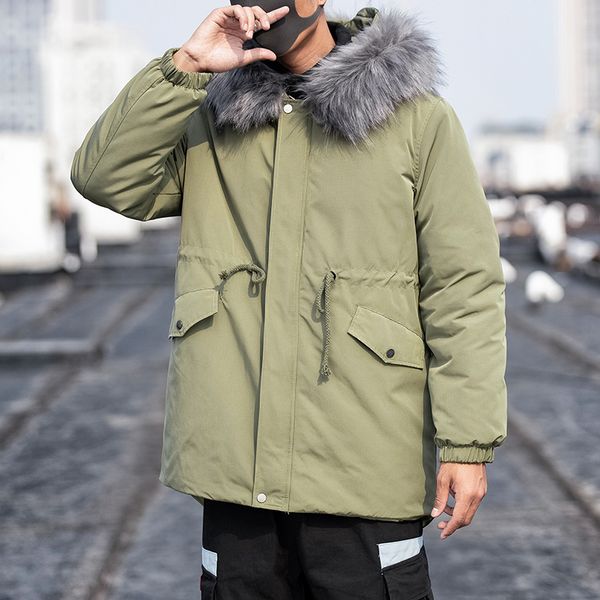 

thick down & parka coat oversize 6xl 7xl 8xl 2019 brand keep warm winter men's padded jacket, Black