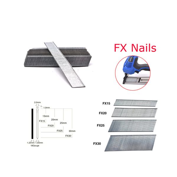 

2000pcs fx15 fx20 fx25 fx30 brad nails bevel nails for fx30 framing gun