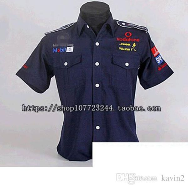 

новые 2018 открытый оптовая f1 спортивный костюм профессионального комбинезон летний носить с короткими рукавами вышивка автомобиль игры руб, White;black