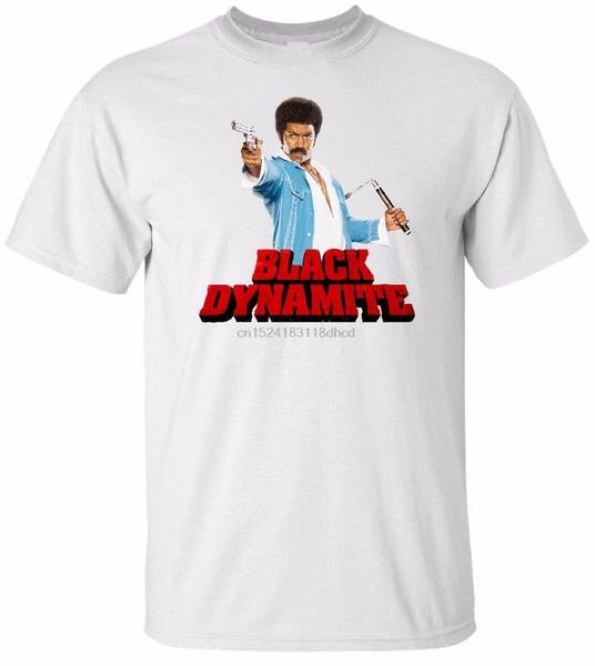 

black dynamite t shirt white cotton tee by bmf apparel, White;black