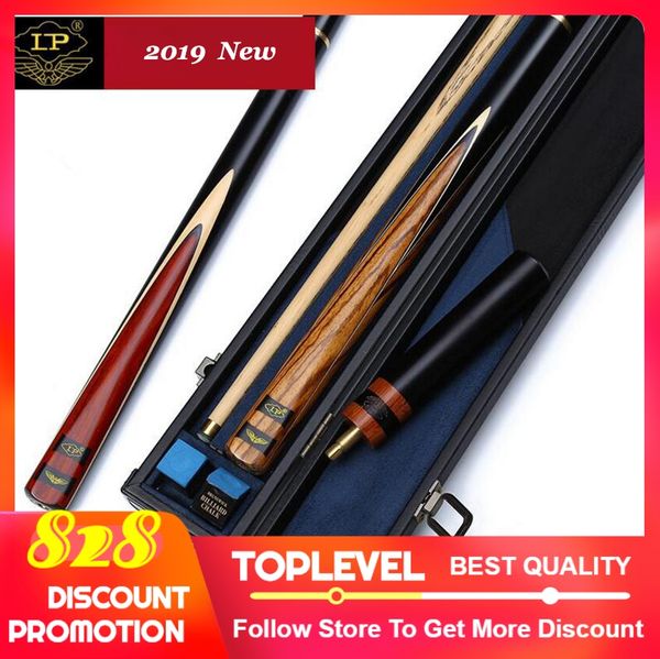 

lp ash handmade 3/4 piece snooker cue kit stick with good case with extension 9.5/9.8mm 10mm tip snooker sticks made in china