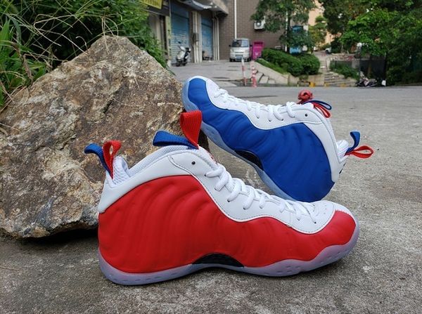 

new what the foams one white red game royal blue db purple snakeskin penny hardaway foam basketball shoes mens trainers sneakers size 40-47