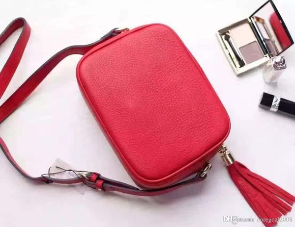 

many colors g soho real genuien leather disco bag soft cowhide 308364 tassel bag cross body satchel women handbag small purse 447632 443497