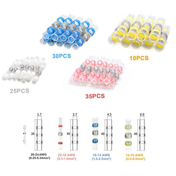 

100pcs practical insulated waterproof seal heat shrink soldering sleeve terminals kit solder sleeve wire connectors dropship