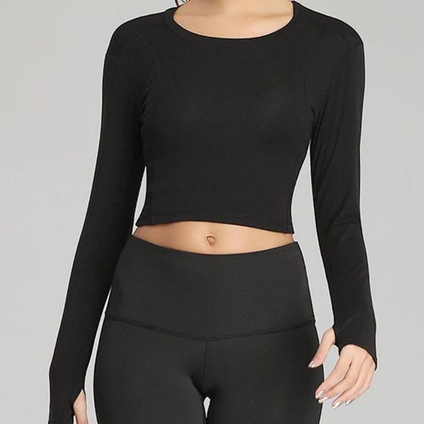 

женщины спорт йога crop top короткие длинным рукавом повседневная рубашка фитнес бег workout gym футболках женской одежды 2020, White;red
