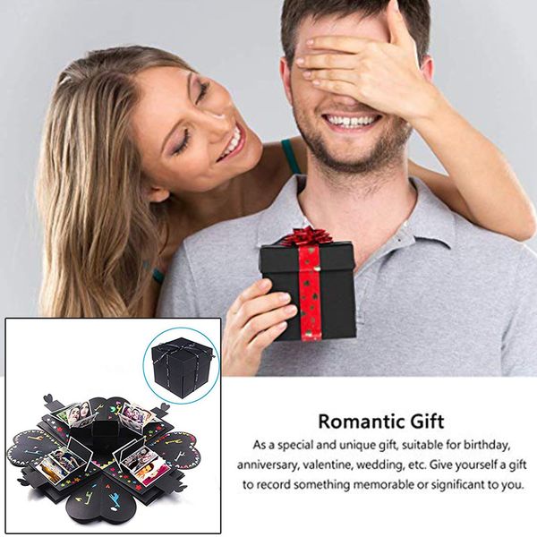 

diy p wedding box black friend birthday party special day colour fashion surprise unique design red gift