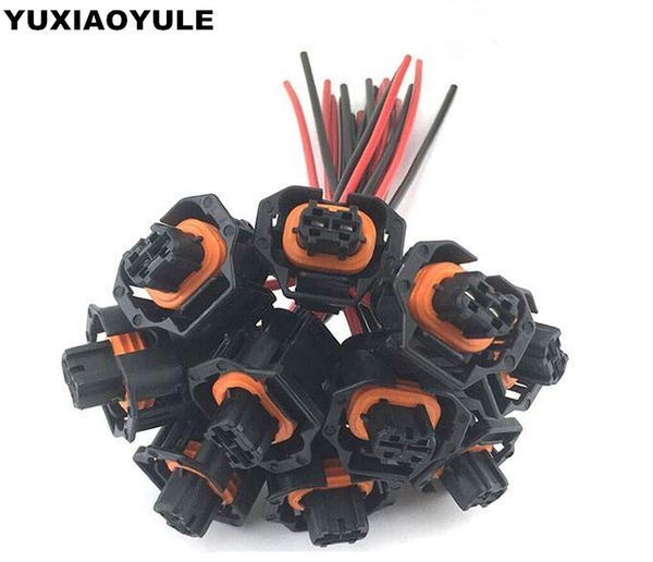 

1/5/10/20/50/100pcs/lot 2 pin/way female diesel common rail injector plug socket electric connector wire cable harness for car